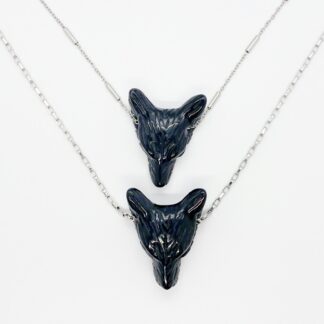 deerandson_collier_wolf_argent_obsidienne